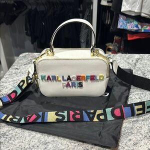 Karl Lagerfeld Paris White Crossbody Bag